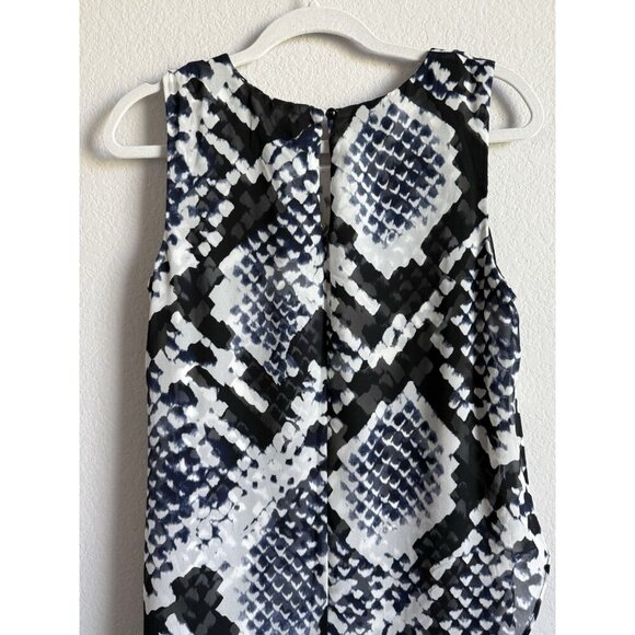 Cb Established 1962 Women’s Navy White  Sleeveless Animal Print Dress Size 6 NEW - Picture 5 of 13